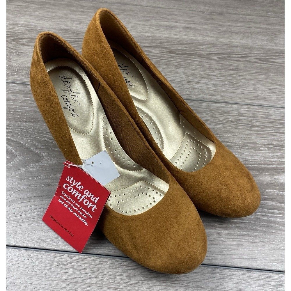 Dexter Women's Comfort Wedge Heel Pumps Brown Size 9.5 New